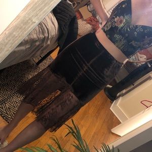 Free People (chocolate merlot) skirt *BRAND NEW*